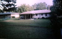 Side view of back yard